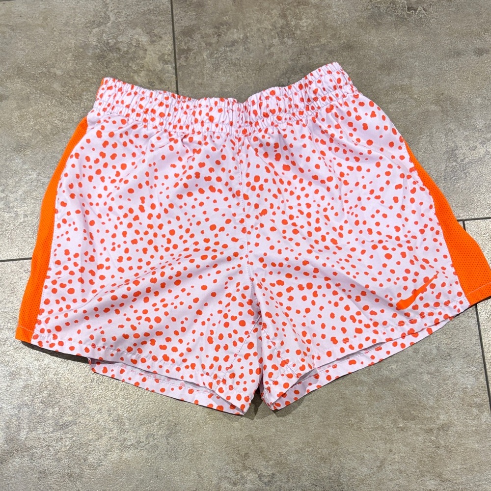 Nike Lavender Shorts with Orange Dots
